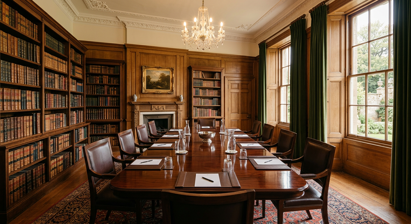 Heritage-style meeting room available for hire at Lynn's Chambers